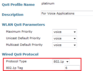 WLC QoS Platinum